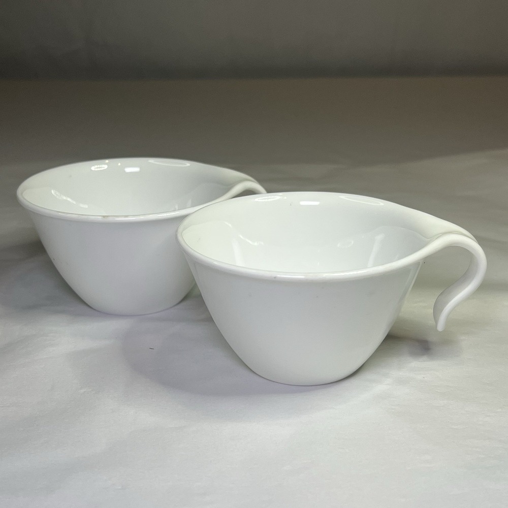 Set of 2 Corelle Winter Frost White Hooked Handle Creamers‎